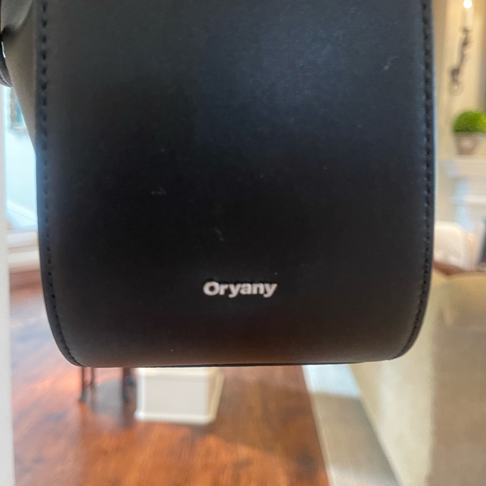 Black Leather Drawstring Oryany Drawstring Bucket… - image 6